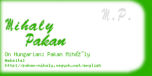 mihaly pakan business card